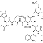 Structure of daptomycin (trade name drug: Cubicin)