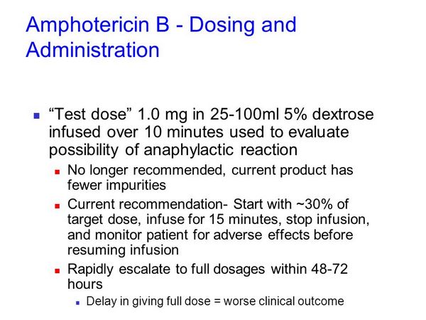 Amphotericin B Dosage Amphotericin B Dosage