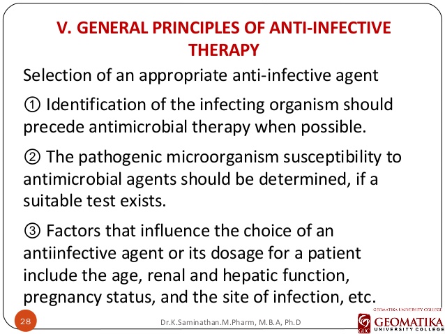 Anti-Infective Therapy 