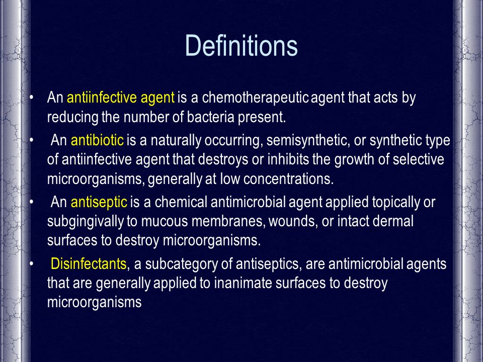 Anti-Infective Therapy 