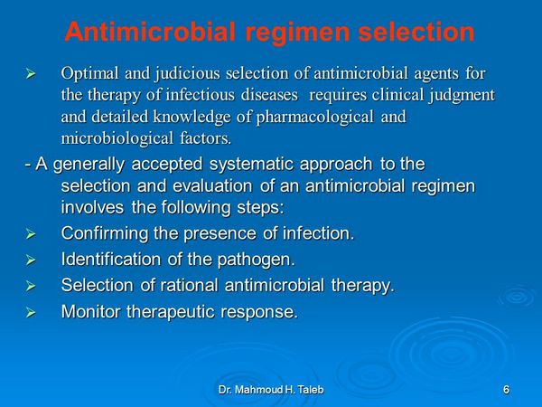 Antimicrobial Regimen Selection