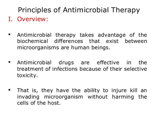 Antimicrobial therapy: general principles