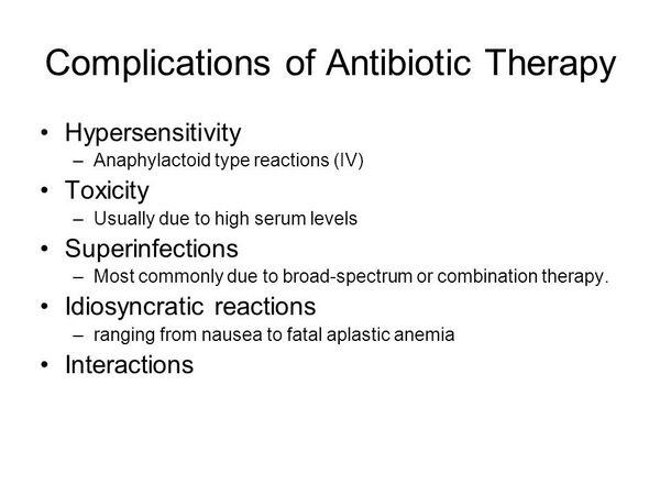 Toxicity of Antimicrobial Therapy