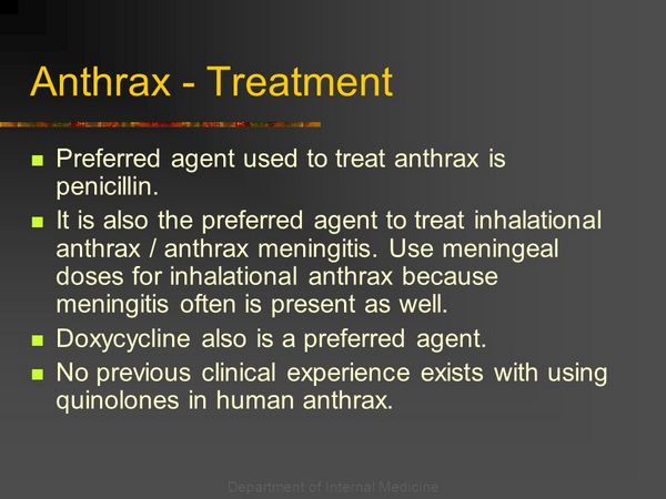 Anthrax Treatment