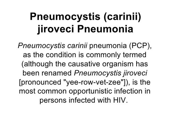 Extrapulmonary P Carinii Infections