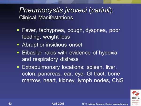 Extrapulmonary P Carinii Infections