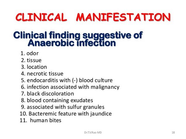 Important Anaerobes: Clinical Syndromes Important Anaerobes: Clinical Syndromes