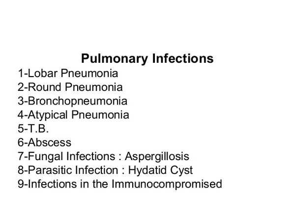 Pulmonary Infections