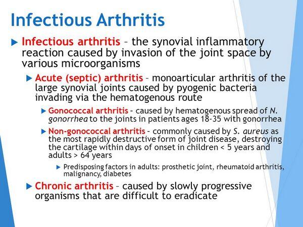 Arthritis, infectious