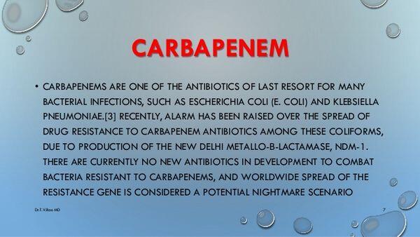 Carbapenems - Penicillin Derivative Carbapenems - Penicillin Derivative