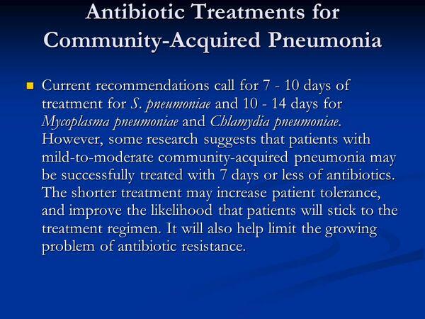 Community-Acquired Pneumonia: Current Therapies