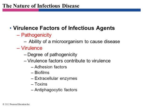 Epidemiologic and virulence factors in infectious diseases