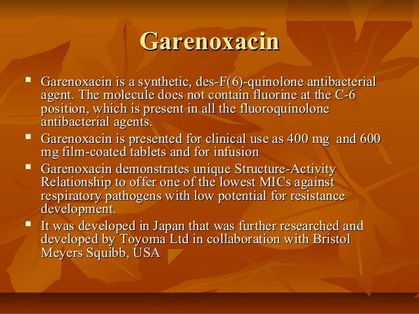 Garenoxacin Garenoxacin
