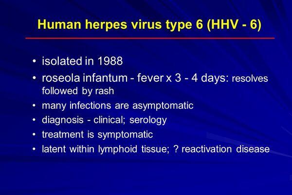 Human Herpesvirus Type 6 Human Herpesvirus Type 6