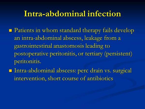 Intra-abdominal Infections