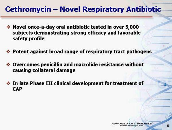 Cethromycin Cethromycin