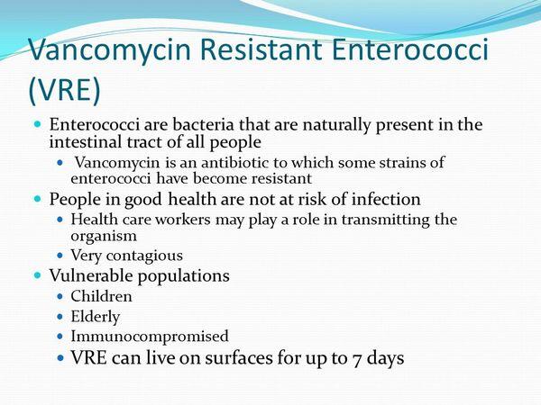 Vancomycin-resistant Enterococcus faecium Infections