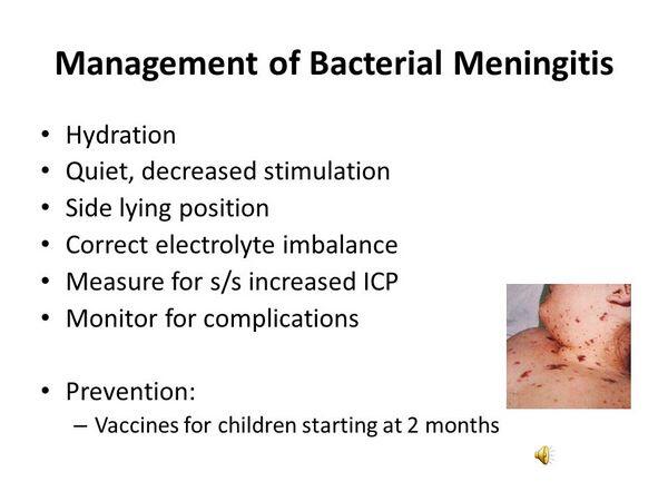 Management of Bacterial Meningitis