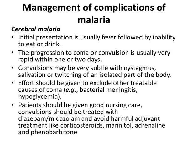 Management of Malaria Management of Malaria