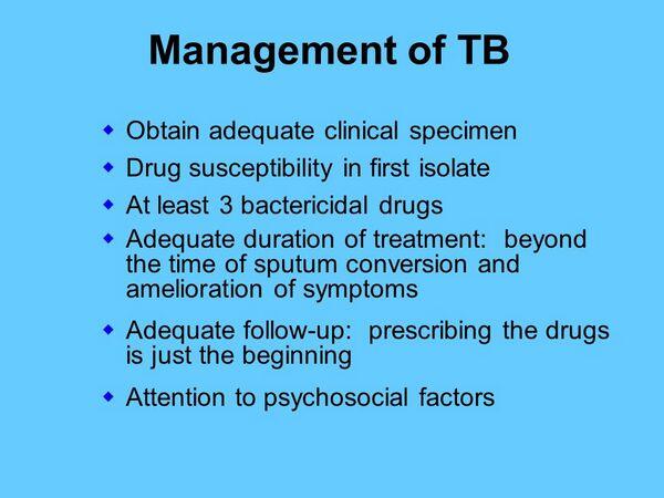 Management of Tuberculosis