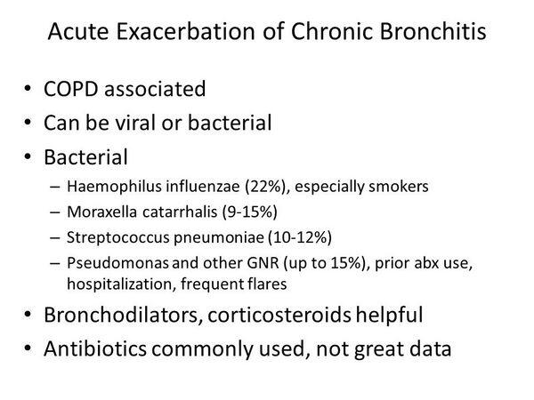exacerbations of chronic bronchitis exacerbations of chronic bronchitis