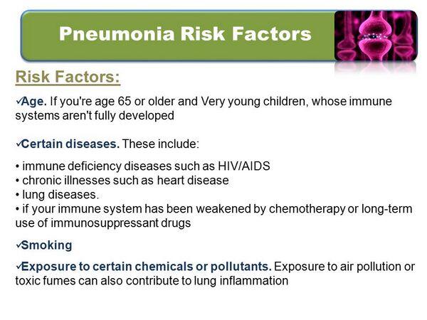 Pneumonia Risk Factors Pneumonia Risk Factors