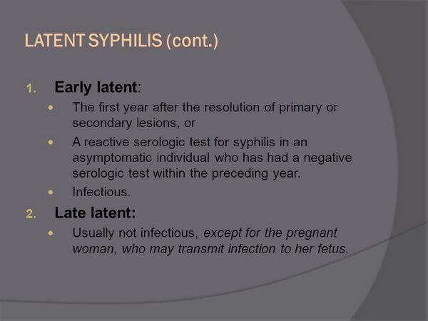 Latent Syphilis