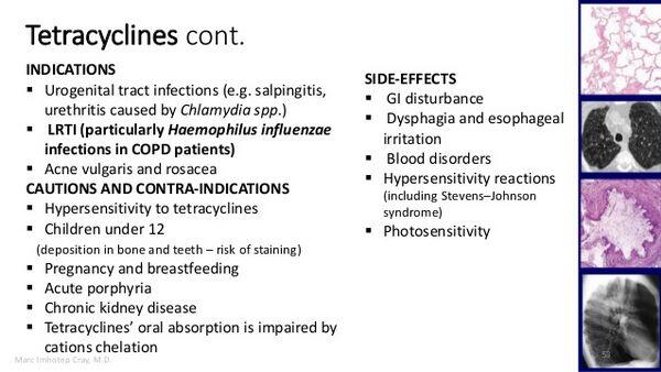 Tetracyclines Cautions