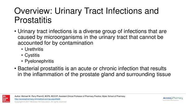 is prostatitis the same as a uti)